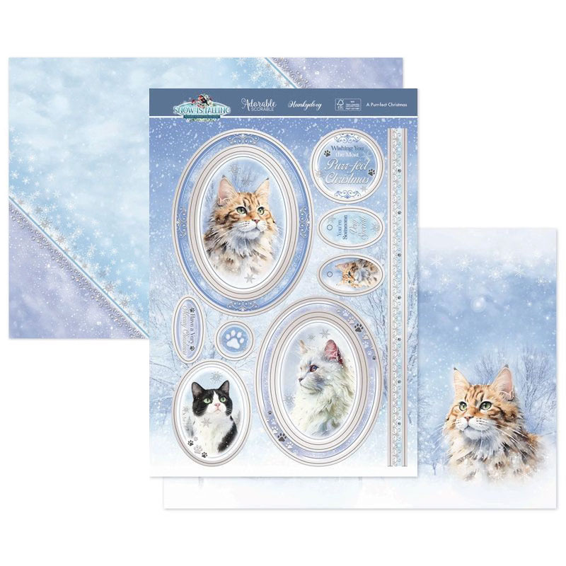(image for) Die Cut Topper Set - Snow is Falling, A Purr-fect Christmas