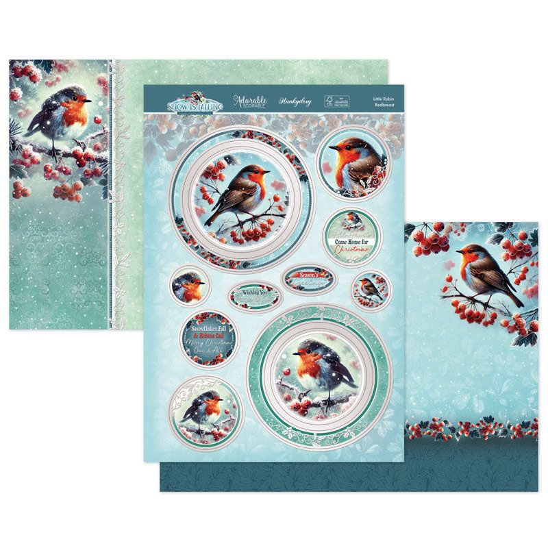 (image for) Die Cut Topper Set - Snow is Falling, Little Robin Redbreast