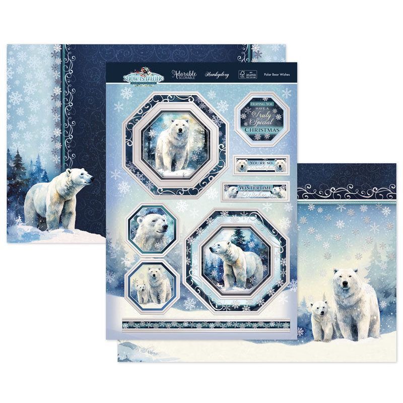(image for) Die Cut Topper Set - Snow is Falling, Polar Bear Wishes