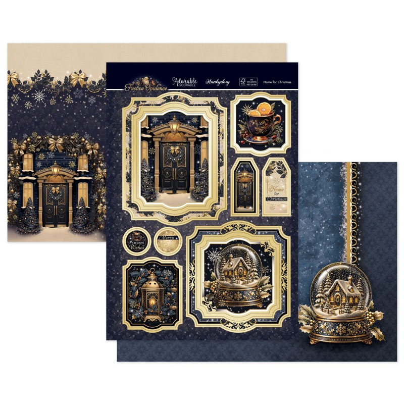 (image for) Die Cut Topper Set - Festive Opulence, Home for Christmas