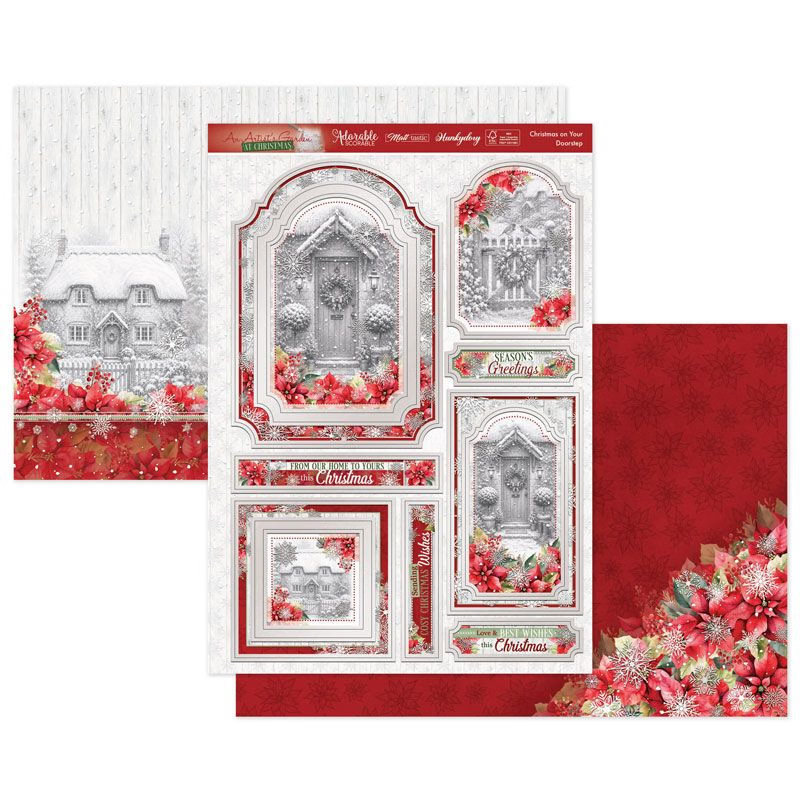 Die Cut Topper Set - An Artists Garden at Christmas, Christmas On Your Doorstep (image for) Die Cut Topper Set - An Artists Garden at Christmas, Christmas On Your Doorstep