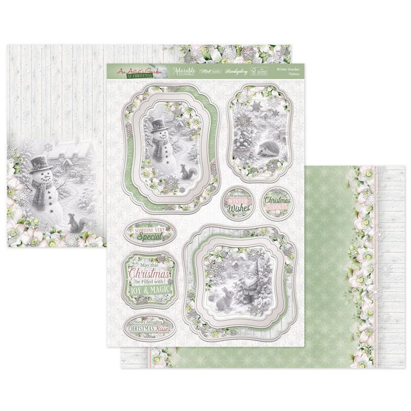 Die Cut Topper Set - An Artists Garden at Christmas, Winter Garden Visitors (image for) Die Cut Topper Set - An Artists Garden at Christmas, Winter Garden Visitors