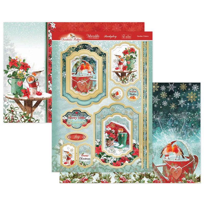(image for) Die Cut Topper Set - Christmas Robins, Garden Visitors