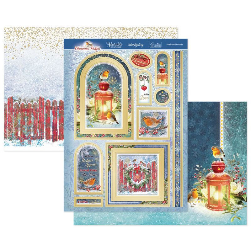 (image for) Die Cut Topper Set - Christmas Robins, Feathered Friends