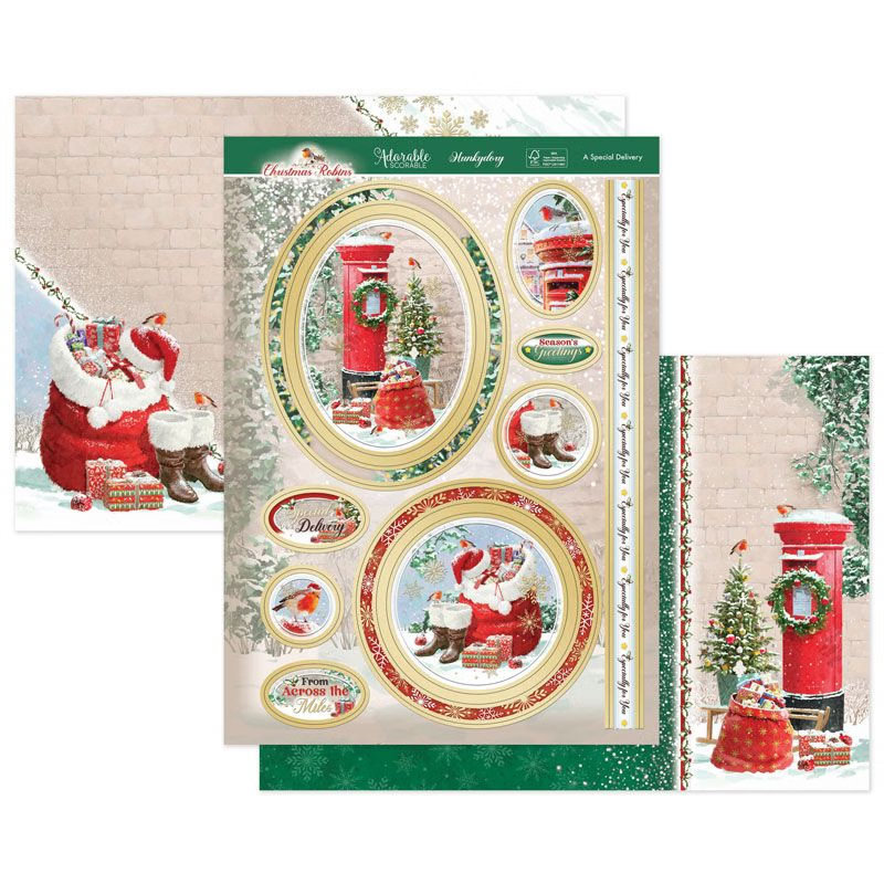 (image for) Die Cut Topper Set - Christmas Robins, A Special Delivery