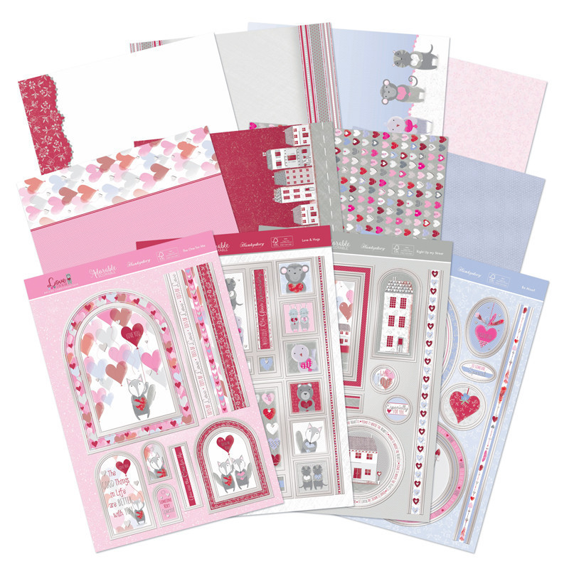 (image for) Die Cut Topper Set - Love Is In The Air (12 Sheets)