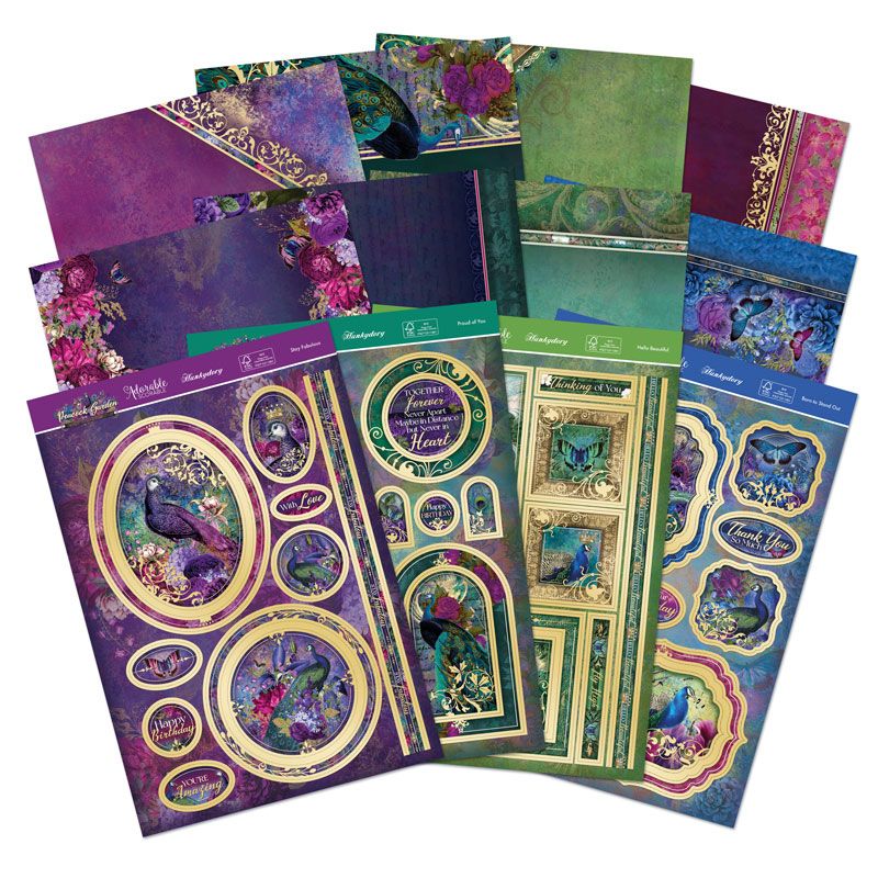 (image for) Die Cut Topper Set - Peacock Garden (12 Sheets)
