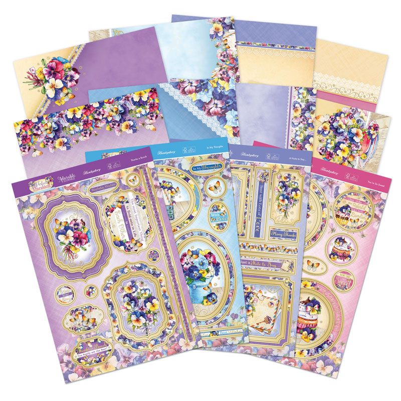 (image for) Die Cut Topper Set - Perfect Pansies (12 Sheets)