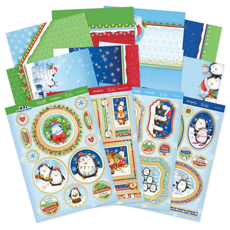 (image for) Die Cut Topper Set - Penguin Parade (12 Sheets)