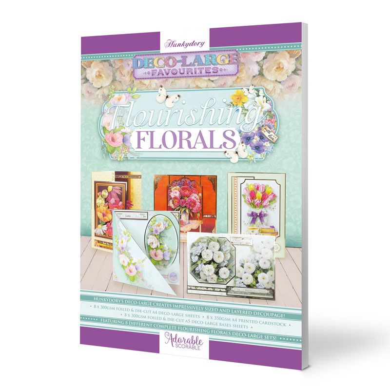 Deco-Large Favourites, Flourishing Florals (20 Sheets)