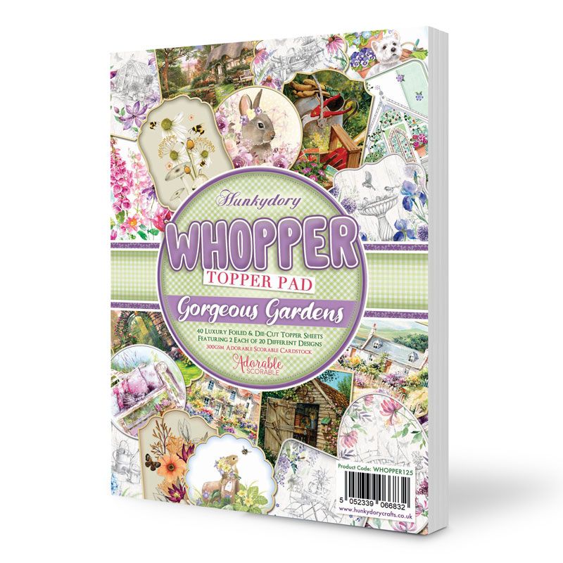 (image for) Whopper Topper Pad, Gorgeous Gardens, 40 Sheets (WHOPPER125)