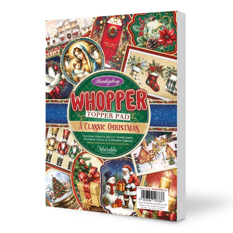 (image for) Hunkydory - Whopper Topper Pad - A Classic Christmas, 36 Sheets (WHOPPER141)