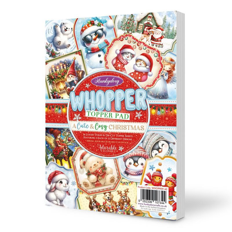 (image for) Hunkydory - Whopper Topper Pad - A Cute & Cosy Christmas, 36 Sheets (WHOPPER142)