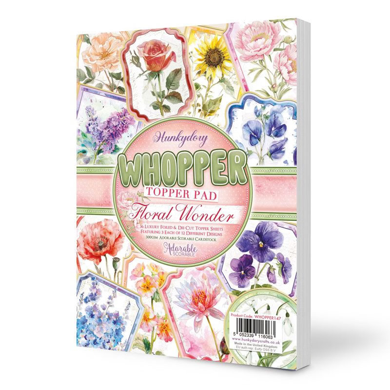(image for) Hunkydory - Whopper Topper Pad - Floral Wonder, 36 Sheets (WHOPPER147)
