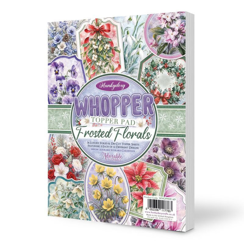 (image for) Hunkydory - Whopper Topper Pad - Frosted Florals, 36 Sheets (WHOPPER149)