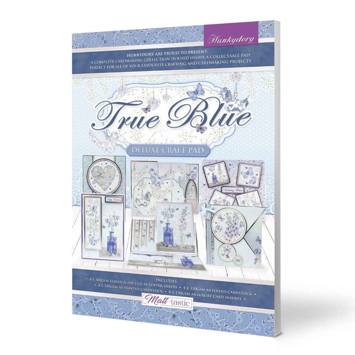 Die Cut Topper Set - Deluxe Craft Pad - True Blue (20 Sheets)