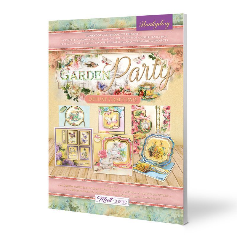 Die Cut Topper Set - Deluxe Craft Pad - Garden Party (20 Sheets)