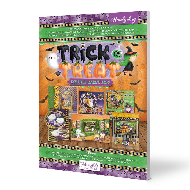 Die Cut Topper Set - Deluxe Craft Pad - Trick Or Treat (20 Sheets)