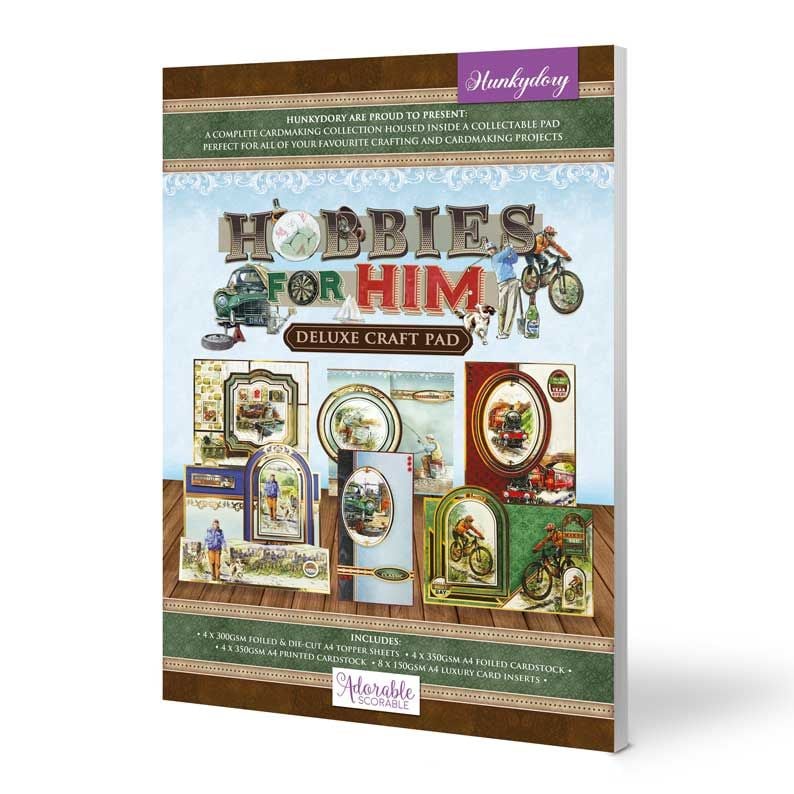 Die Cut Topper Set - Deluxe Craft Pad - Hobbies For Him (20 Sheets)
