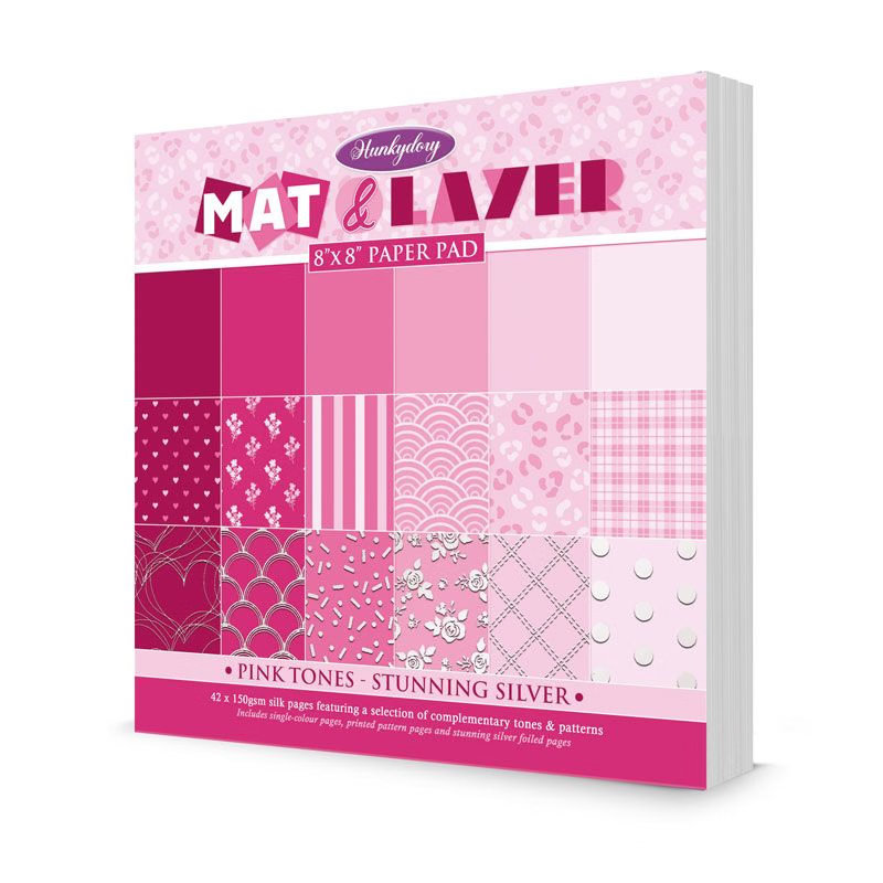 (image for) Mat & Layer Paper Pad - Pink Tones - Stunning Silver (MALPAD102)