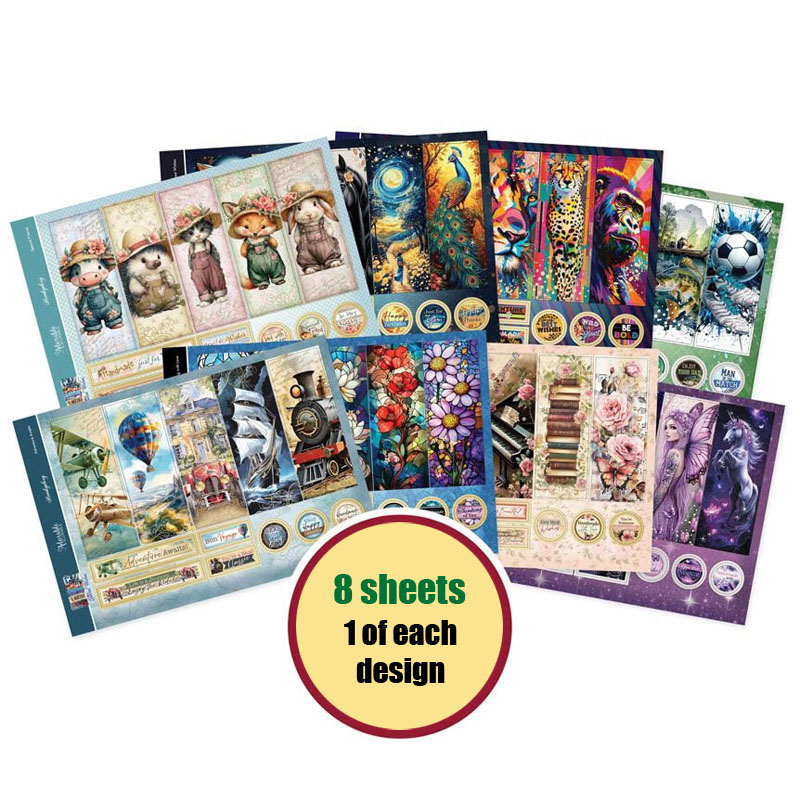 (image for) Hunkydory - Bookmark Toppers - Special Wishes (8 Sheets)