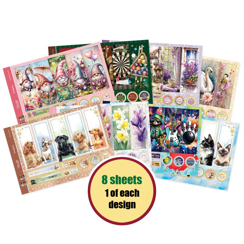 (image for) Hunkydory - Bookmark Toppers - Delightful Days (8 Sheets)