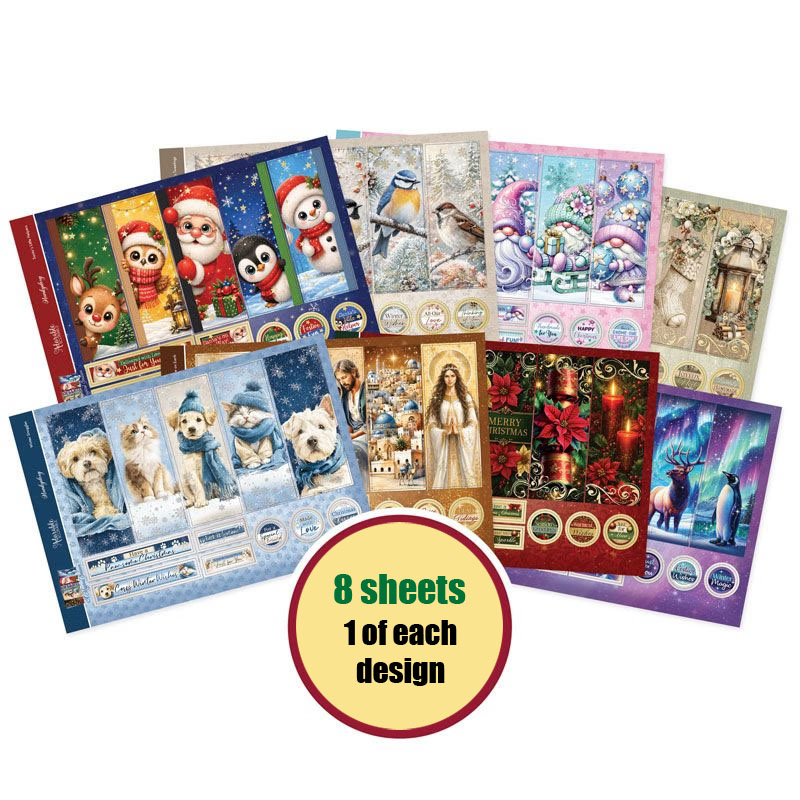 (image for) Hunkydory - Bookmark Toppers - A Magical Season (8 Sheets)