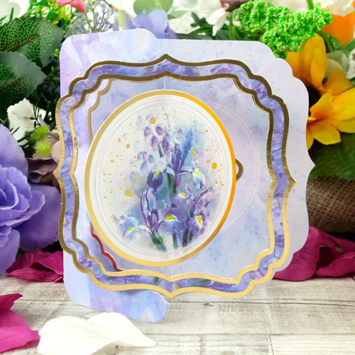 HUNKYDORY PAINTDROP FLORALS SPINNING CENTREPIECE CONCEPT CARDS KIT MAKES 4 
