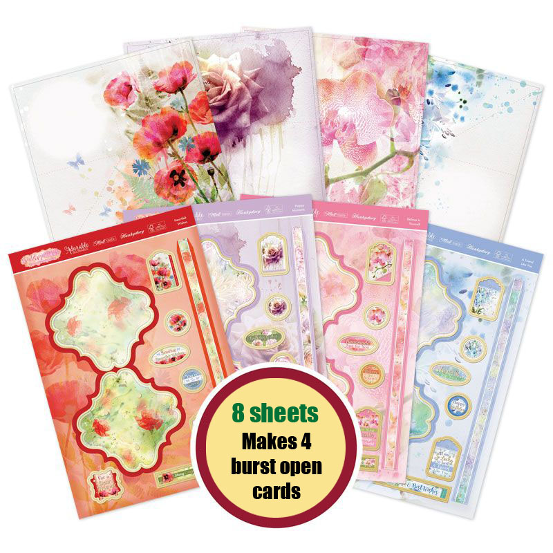 Paintdrop Florals Burst-Open Concept Card Kit