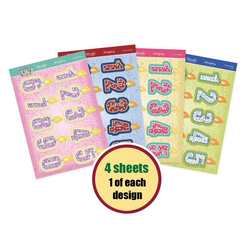 Hunkydory - Die Cut Topper Sheets - Make A Wish - Birthday Candles (4 Sheets) (image for) Hunkydory - Die Cut Topper Sheets - Make A Wish - Birthday Candles (4 Sheets)