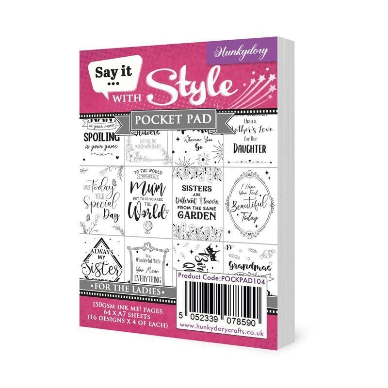 Say It With Style Pocket Pad - For The Ladies (64 Sheets) POCKPAD104