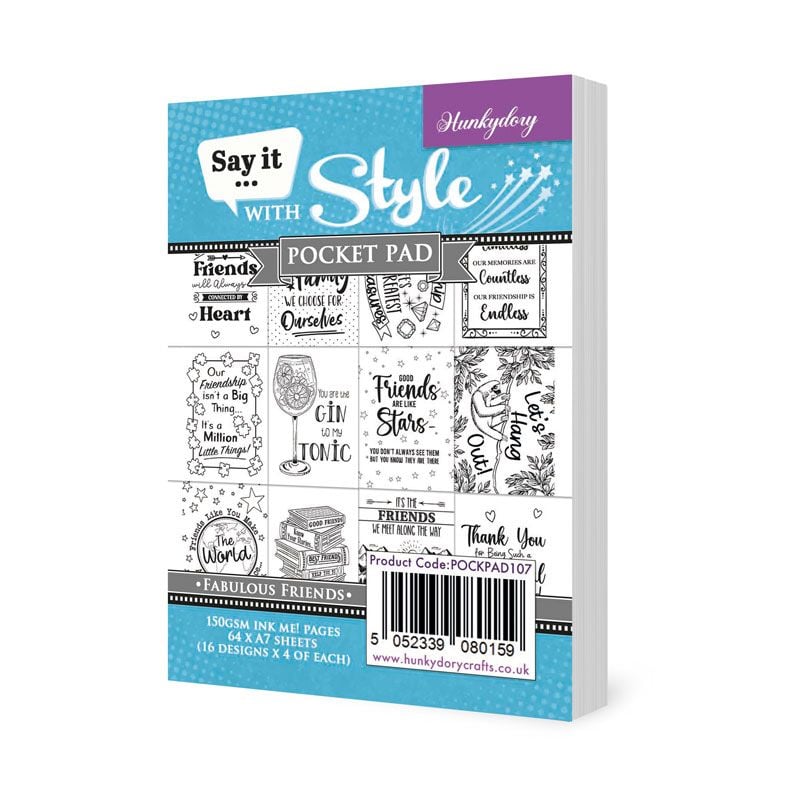 Say It With Style Pocket Pad - Fabulous Friends (64 Sheets) POCKPAD107