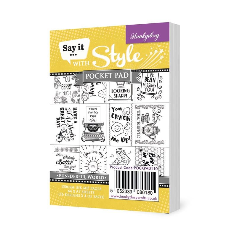Say It With Style Pocket Pad - Pun-Derful World (64 Sheets) POCKPAD110