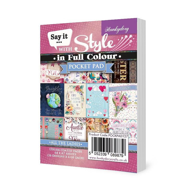 (image for) Say It With Style Colour Pocket Pad - All The Ladies (POCKPAD127)