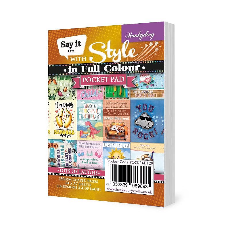 Say It With Style Colour Pocket Pad - Lots Of Laughs (POCKPAD129)