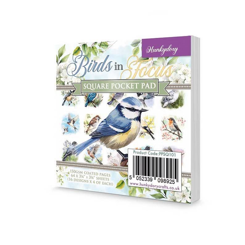 (image for) Square Pocket Pad - Birds In Focus (64 Sheets) PPSQ101