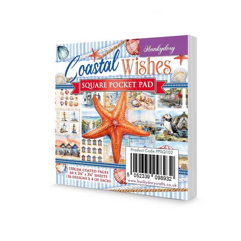 (image for) Square Pocket Pad - Coastal Wishes (64 Sheets) PPSQ102