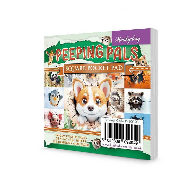 (image for) Square Pocket Pad - Peeping Pals (64 Sheets) PPSQ103