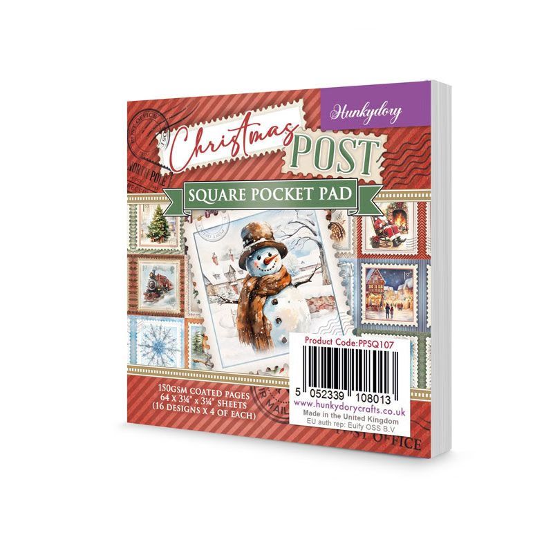 (image for) Square Pocket Pad - Christmas Post (64 Sheets) PPSQ107