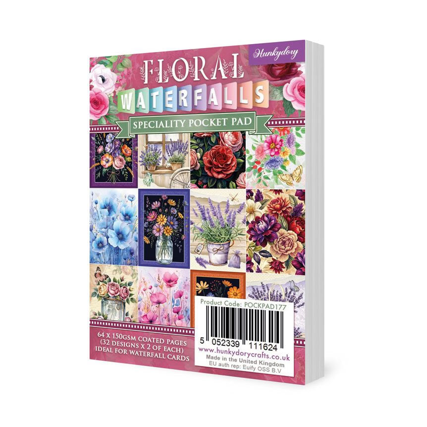 Pocket Pad - Floral Waterfalls (64 Sheets) POCKPAD177 (image for) Pocket Pad - Floral Waterfalls (64 Sheets) POCKPAD177