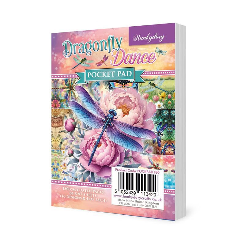 Pocket Pad - Dragonfly Dance (64 Sheets) POCKPAD180 (image for) Pocket Pad - Dragonfly Dance (64 Sheets) POCKPAD180