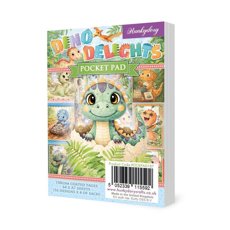 Pocket Pad - Dino Delights (64 Sheets) POCKPAD187 (image for) Pocket Pad - Dino Delights (64 Sheets) POCKPAD187