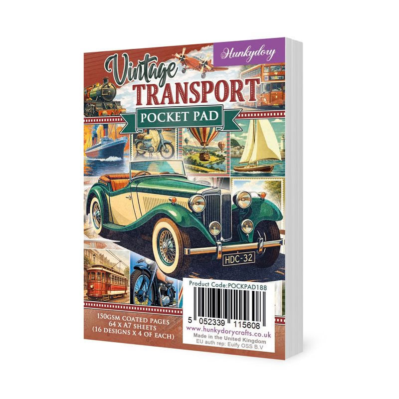 Pocket Pad - Vintage Transport (64 Sheets) POCKPAD188 (image for) Pocket Pad - Vintage Transport (64 Sheets) POCKPAD188