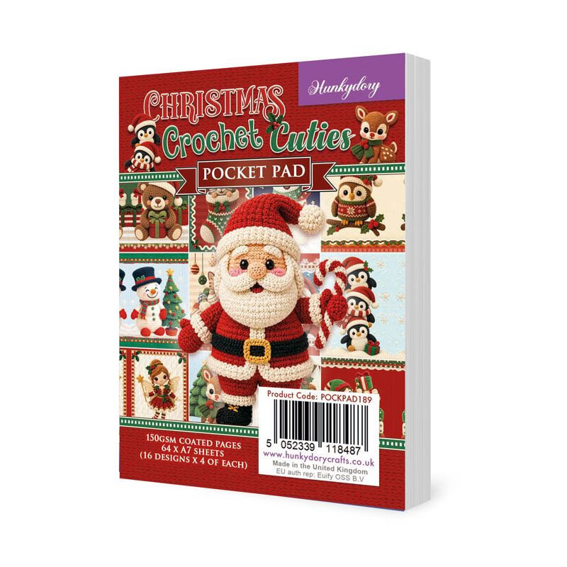 Pocket Pad - Christmas Crochet Cuties (64 Sheets) POCKPAD189 (image for) Pocket Pad - Christmas Crochet Cuties (64 Sheets) POCKPAD189