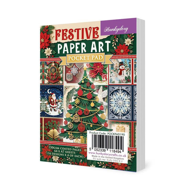 Pocket Pad - Festive Paper Art (64 Sheets) POCKPAD190 (image for) Pocket Pad - Festive Paper Art (64 Sheets) POCKPAD190