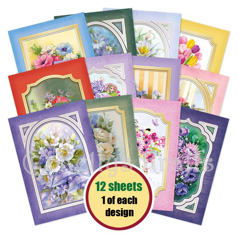 (image for) Hunkydory - Book of Toppers - Floral Wishes, 12 Sheets (BKTP101)