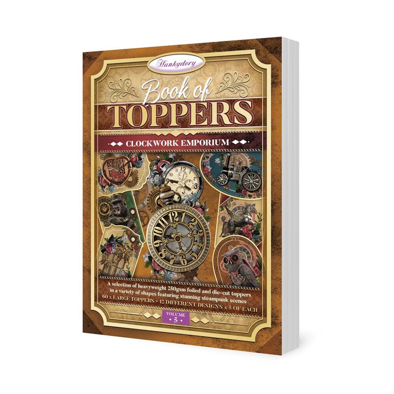 Hunkydory - Book of Toppers - Clockwork Emporium, 60 Pages (BKTP105) (image for) Hunkydory - Book of Toppers - Clockwork Emporium, 60 Pages (BKTP105)