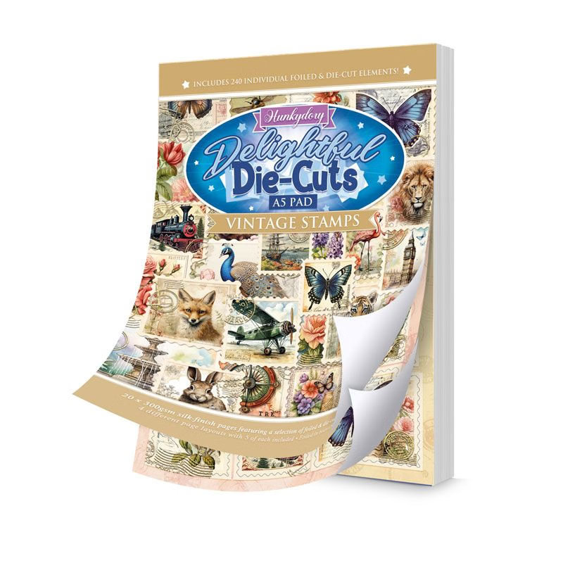 Hunkydory - Delightful Die Cuts - Vintage Stamps, 20 Sheets (DDCUT108) (image for) Hunkydory - Delightful Die Cuts - Vintage Stamps, 20 Sheets (DDCUT108)