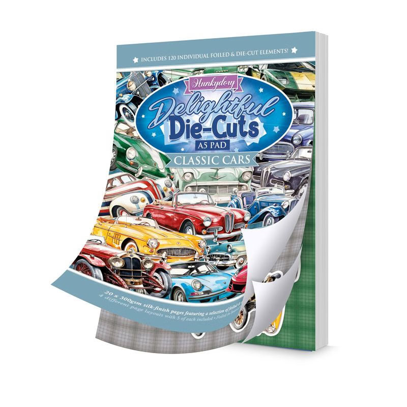 Hunkydory - Delightful Die Cuts - Classic Cars, 20 Sheets (DDCUT113) (image for) Hunkydory - Delightful Die Cuts - Classic Cars, 20 Sheets (DDCUT113)