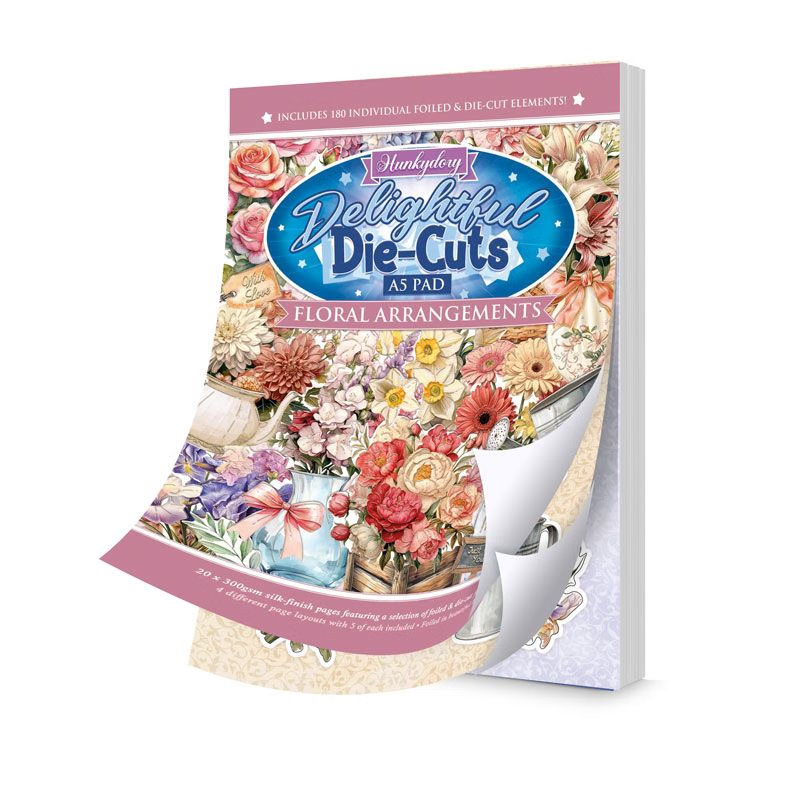 Hunkydory - Delightful Die Cuts - Floral Arrangements, 20 Sheets (DDCUT114) (image for) Hunkydory - Delightful Die Cuts - Floral Arrangements, 20 Sheets (DDCUT114)